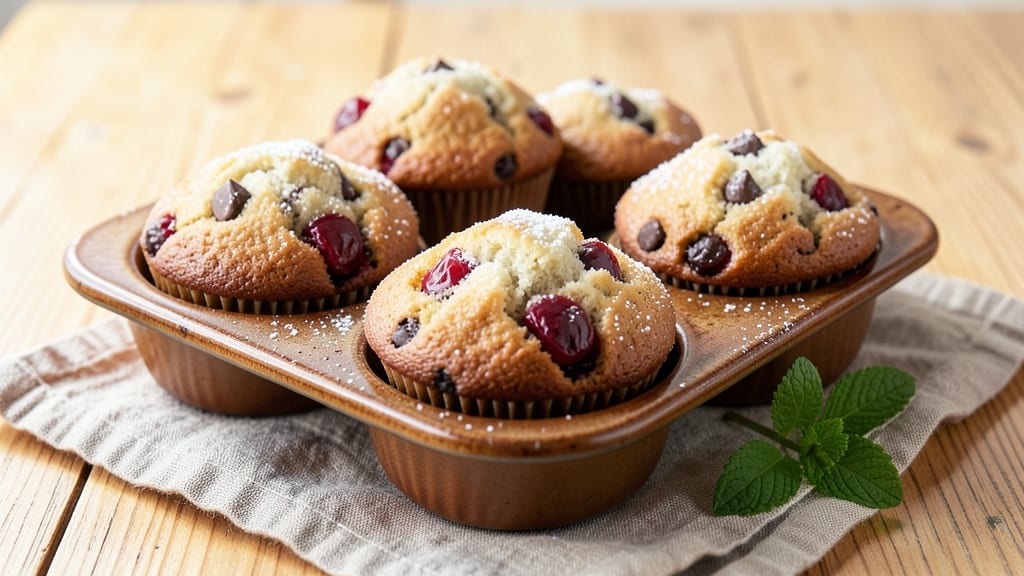 Cherry Chocolate Chip Muffins Recipe: Juicy Cherry Bursts and Crunchy Chips