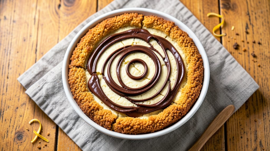 Baked Chocolate Swirl Cheesecake Recipe: Warm Fudge Streaks in Crisp Top