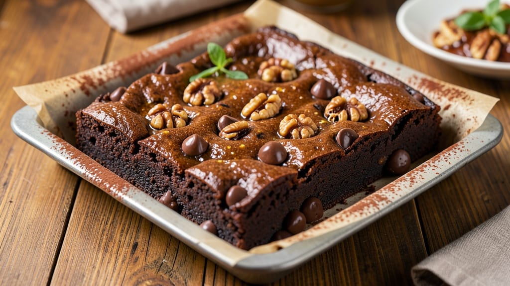 Brownie Recipe With Chocolate Chips And Walnuts: Fudgy Cracks and Crunchy Nut Clusters