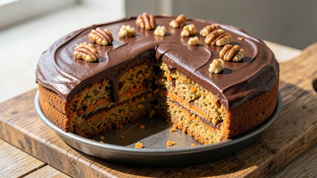 Carrot Cake With Chocolate Icing Recipe: Moist Spice Cake and Fudgy Frosting Fusion