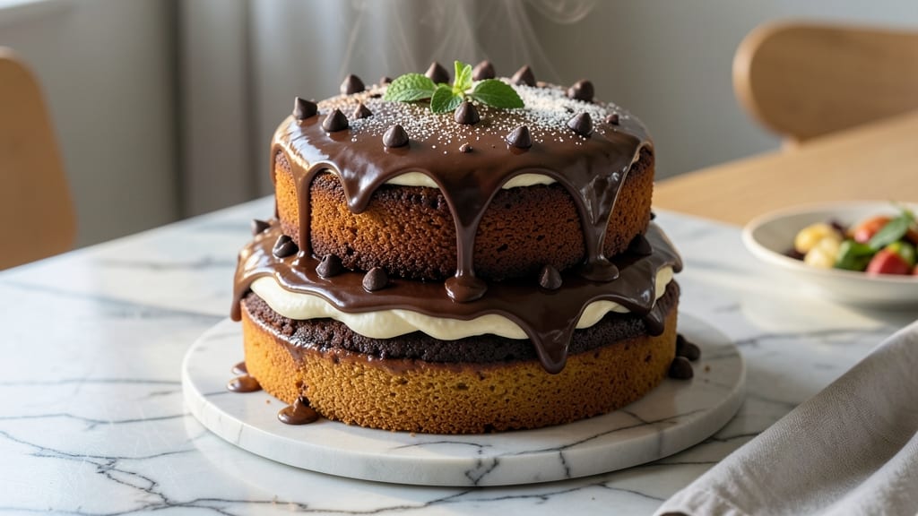 Big Chocolate Birthday Cake Recipe: Triple-Layered Height With Fudgy Cracks