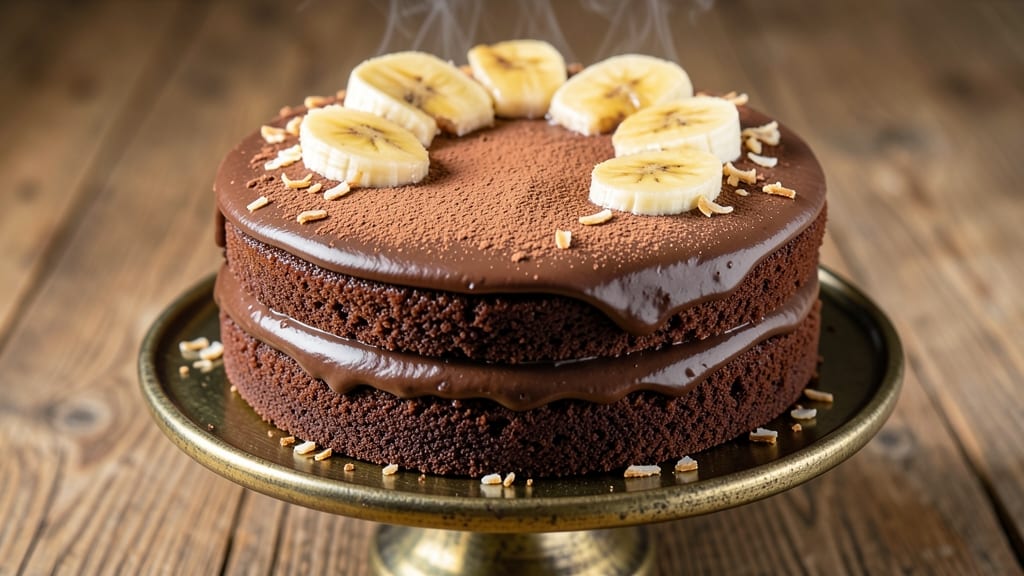 Baking Chocolate Banana Cake Recipe: Fudgy Chocolate Streaks and Spiced Banana Swirls