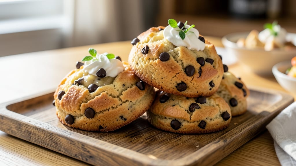 Banana Chocolate Chip Scones Recipe: Warm Streusel Top and Melty Chunks Inside