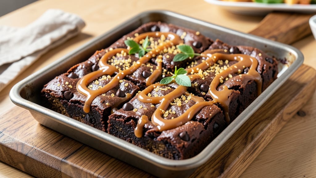 Caramel Chocolate Chip Brownies Recipe: Buttery Fudgy Cracks With Molten Streaks