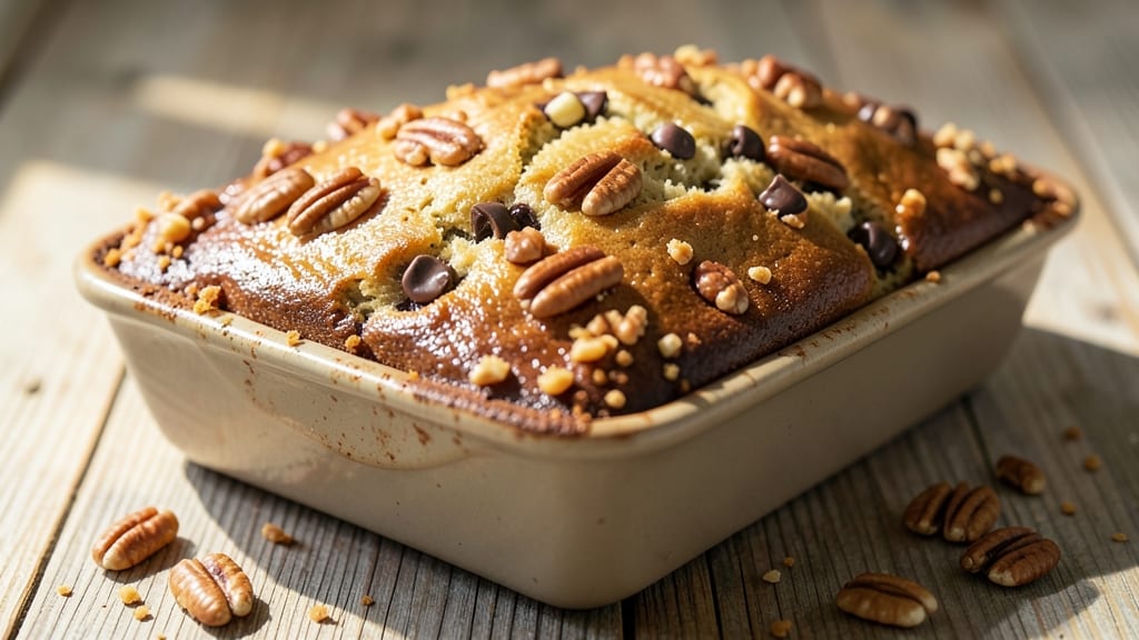 Banana Bread Recipe With Pecans And Chocolate Chips: Triple-Layered Crunch and Melty Chunk Bliss