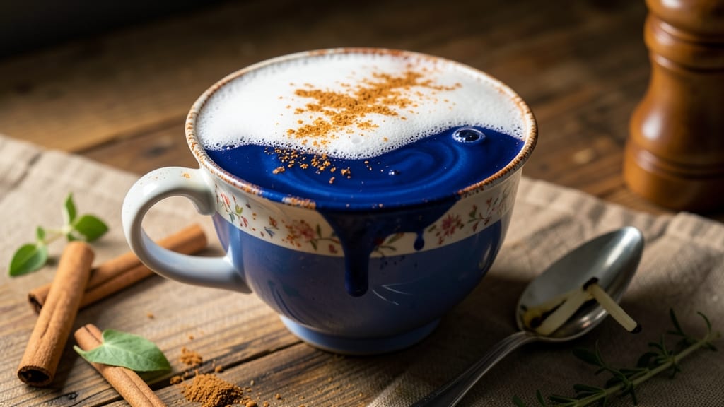 Blue Hot Chocolate Recipe: Vibrant Purple Swirls and Marshmallow Clouds