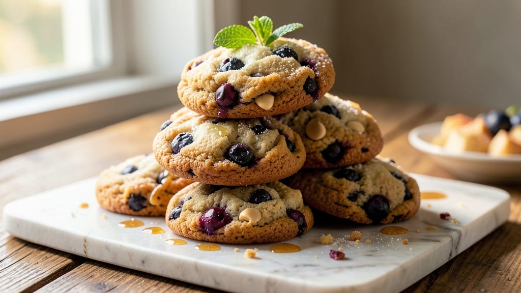 Blueberry White Chocolate Chip Cookies Recipe: Sunshine-Patched Crunch With Tart-Sweet Balance