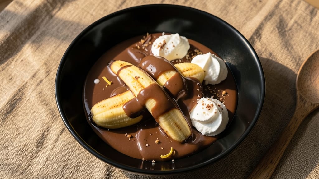 Banana Melted Chocolate Recipe: Warm Streaks and Crunchy Contrast
