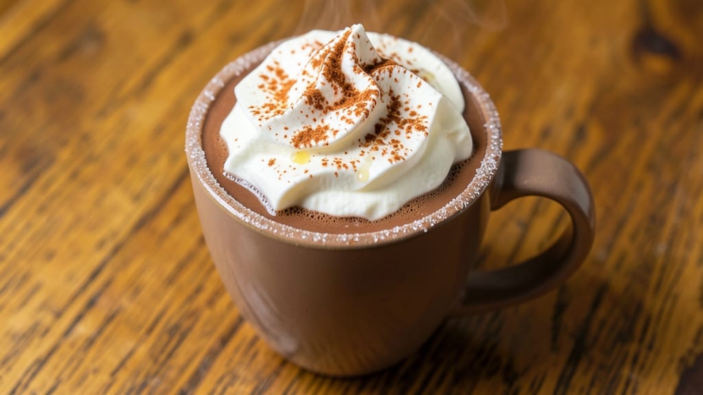 British Hot Chocolate Recipe: Thickened With Whipped Cream and Sea Salt Crunch