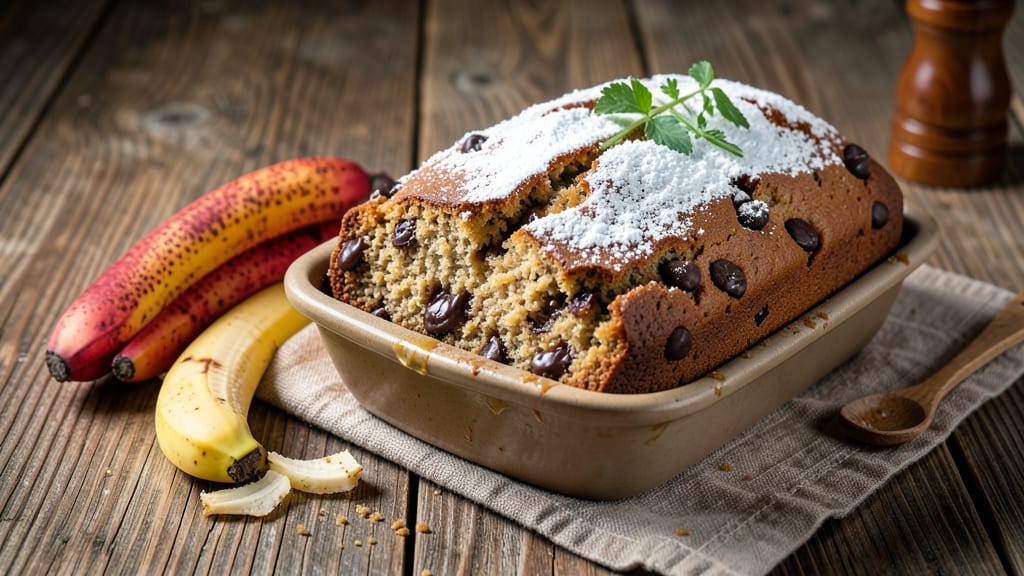 Banana Bread Recipe With Two Bananas and Chocolate Chips: Fudgy Edges, Soft Core, One-Bowl Magic