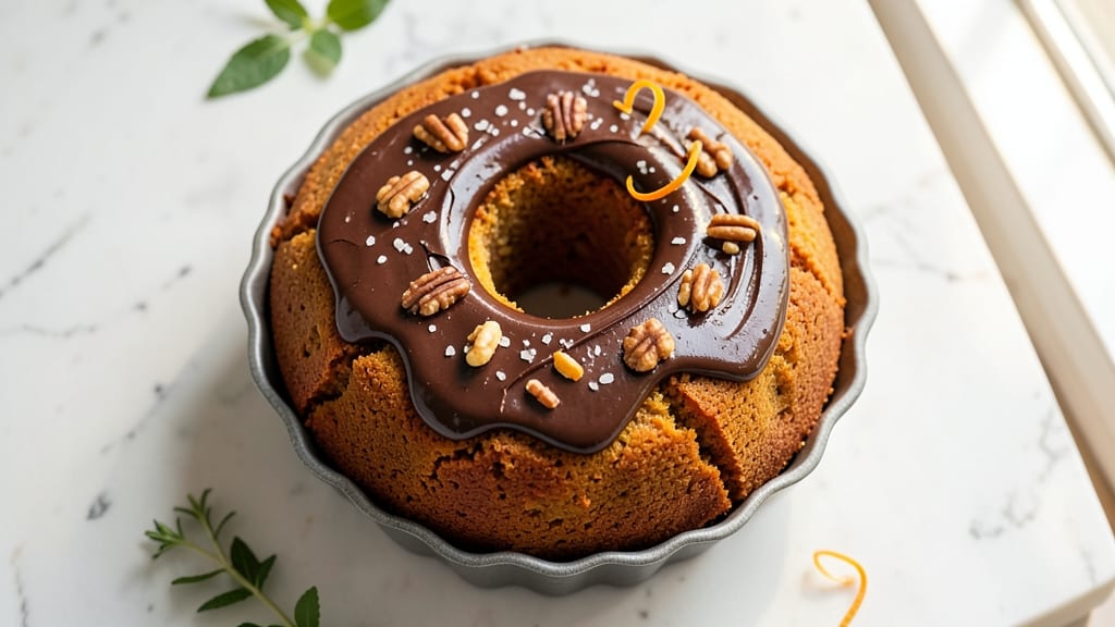 Carrot Cake Recipe With Chocolate Topping: Moist Spice Cake and Fudgy Ganache Rivers