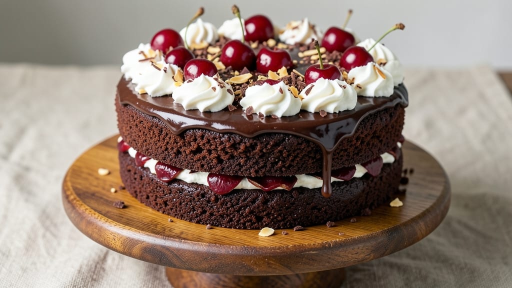 Black Forest Chocolate Cherry Cake Recipe: Triple-Layered Decadence With Coffee-Infused Ganache