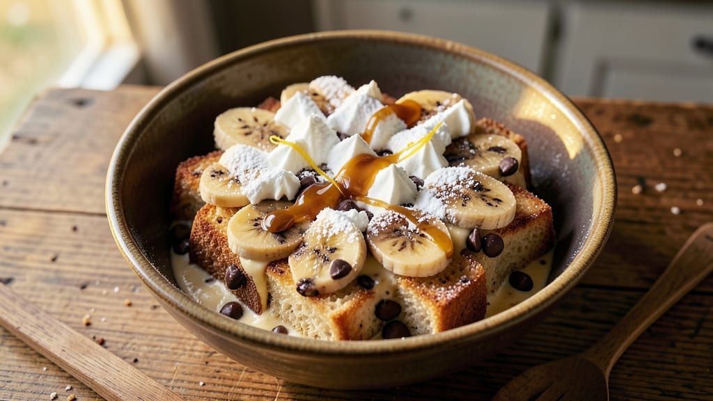 Banana Chocolate Chip Bread Pudding Recipe: Ultra-Moist with Chewy Banana Ribbons