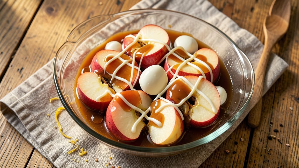 Caramel Apple with White Chocolate Recipe: Crispy Bite, Melty Rivers of Flavor