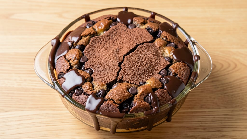 Boston Chocolate Cake Recipe: Glass-Bowl Fudge Streaks and Crunchy Top