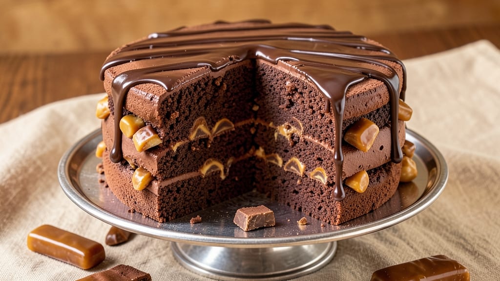 Butterfinger Cake Recipe With Chocolate Cake: Crunchy Peanut Streaks in Every Slice