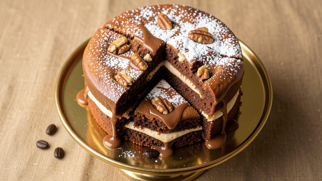 German Chocolate Cafe Latte Cake Recipe: Espresso-Enhanced Moisture with Triple-Layered Crunch