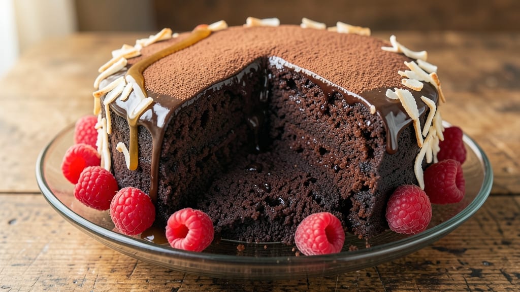 Britannia Chocolate Cake Recipe: Crispy Shell Holds Gooey Ganache Rivers