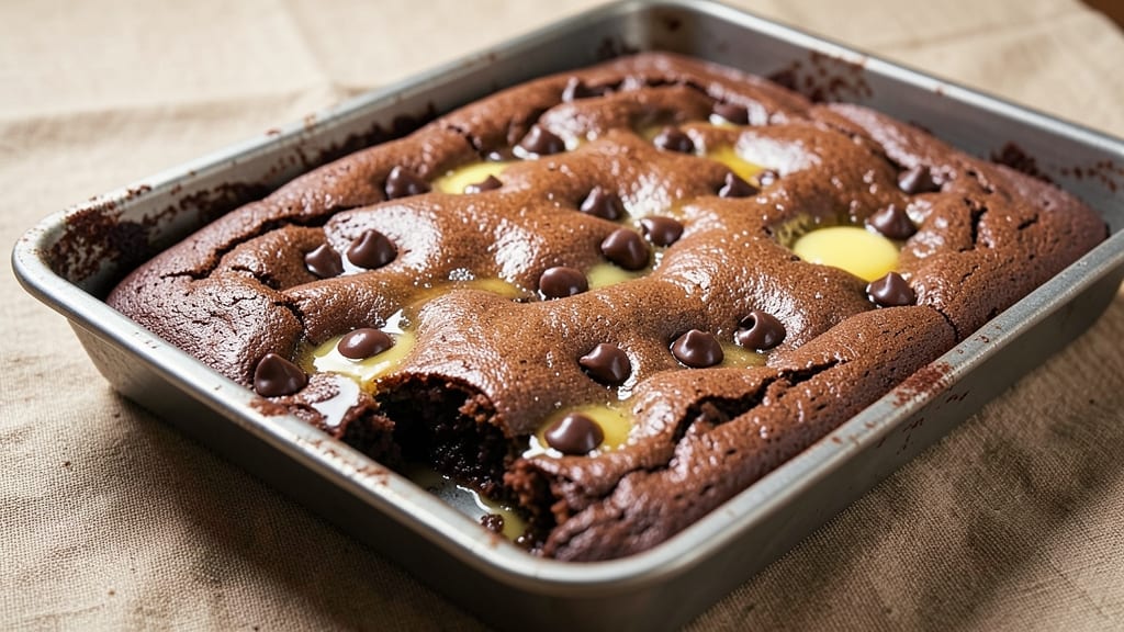 Brownie Recipe 9x13 With Chocolate Chips: Fudgy Cracks and Warm Ganache Rivers