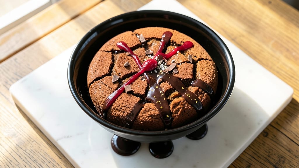 Brooklyn Chocolate Cake Recipe: Glass Bowl Crunch With Molten Streaks