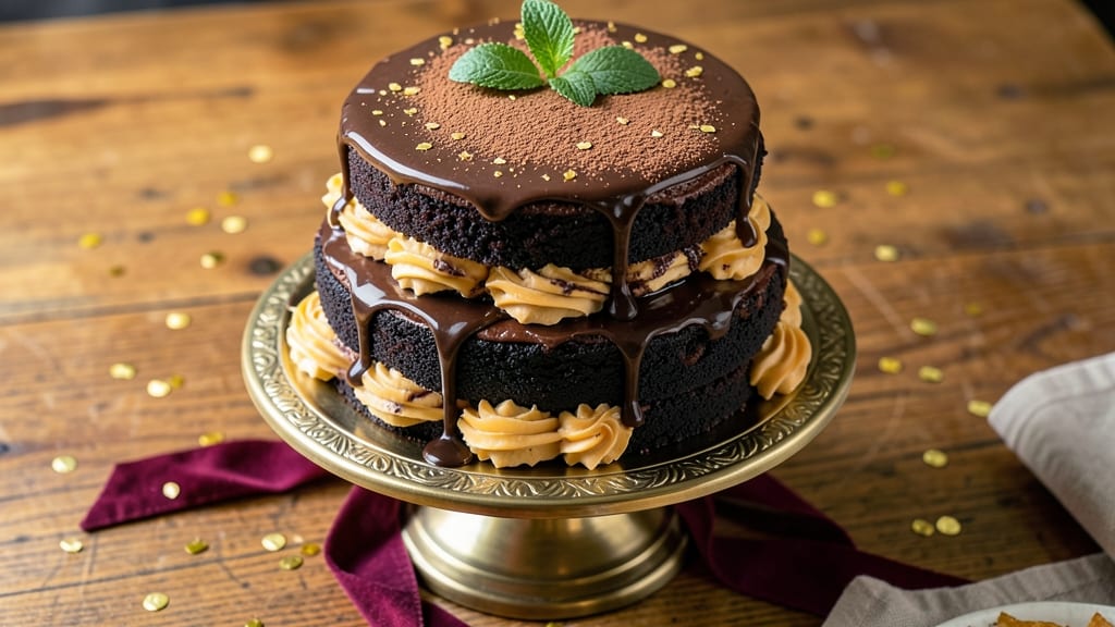 Best Foods Chocolate Cake Recipe: Triple-Layered Magic with Vanilla Streaks