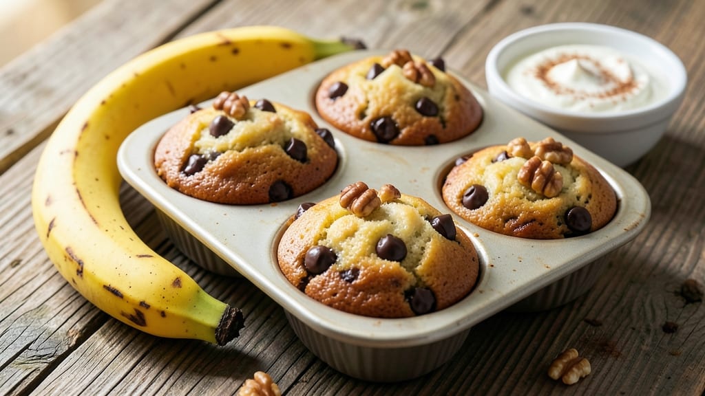 Banana Chocolate Chip Muffin Recipe with Greek Yogurt: Fluffy Crumb and Melty Chips in One Bite