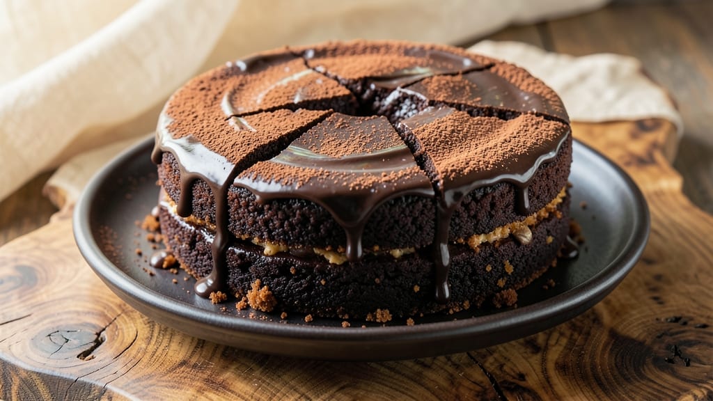 Bruce's Chocolate Cake Recipe: Triple-Layered Fudgy Crunch With Coffee-Infused Streaks