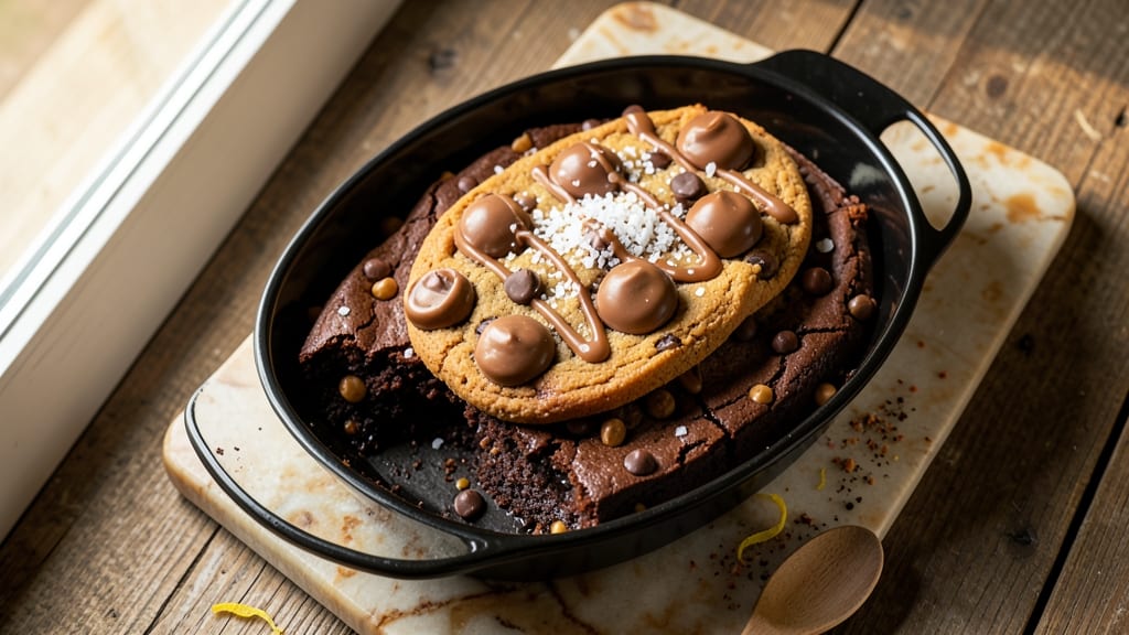 Brownie Chocolate Chip Cookie Peanut Butter Cup Recipe: Triple-Layered Magic in One Pan